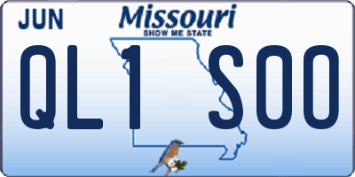 MO license plate QL1S0O