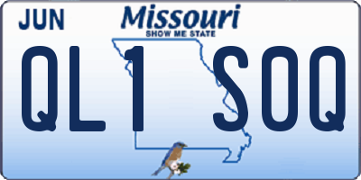 MO license plate QL1S0Q