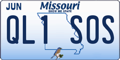 MO license plate QL1S0S