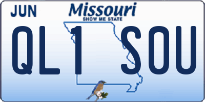 MO license plate QL1S0U