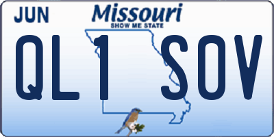 MO license plate QL1S0V