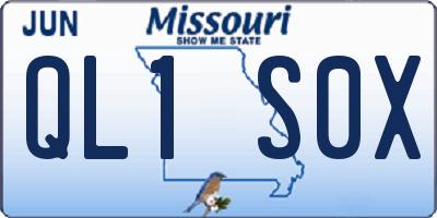 MO license plate QL1S0X