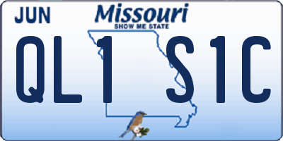 MO license plate QL1S1C