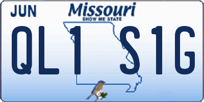 MO license plate QL1S1G