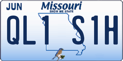MO license plate QL1S1H
