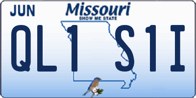 MO license plate QL1S1I