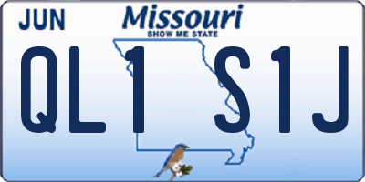 MO license plate QL1S1J