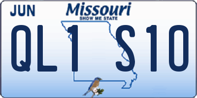 MO license plate QL1S1O