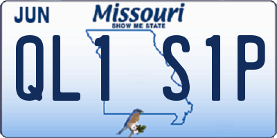 MO license plate QL1S1P