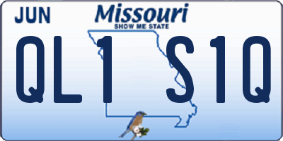 MO license plate QL1S1Q