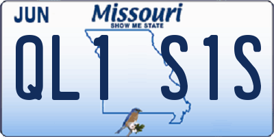 MO license plate QL1S1S