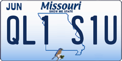 MO license plate QL1S1U