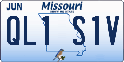 MO license plate QL1S1V