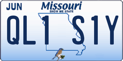 MO license plate QL1S1Y