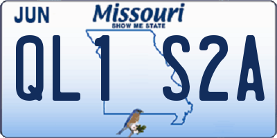 MO license plate QL1S2A