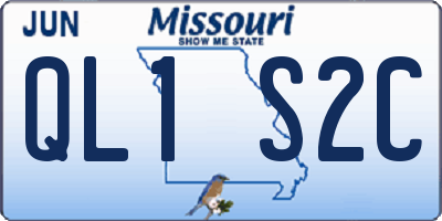 MO license plate QL1S2C