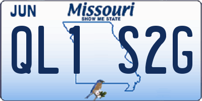 MO license plate QL1S2G