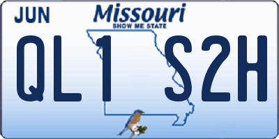 MO license plate QL1S2H