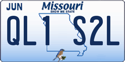 MO license plate QL1S2L