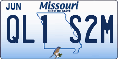 MO license plate QL1S2M