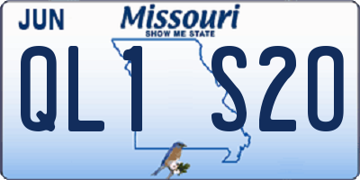 MO license plate QL1S2O