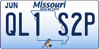 MO license plate QL1S2P