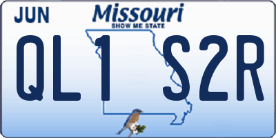 MO license plate QL1S2R