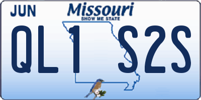MO license plate QL1S2S