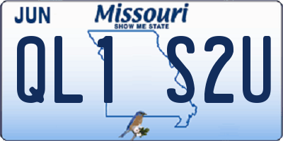 MO license plate QL1S2U
