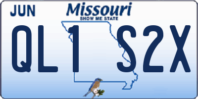 MO license plate QL1S2X