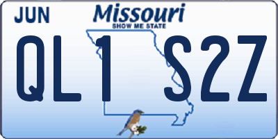 MO license plate QL1S2Z