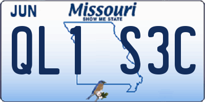 MO license plate QL1S3C
