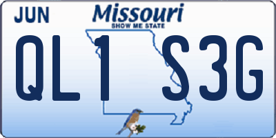 MO license plate QL1S3G