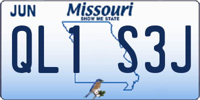 MO license plate QL1S3J