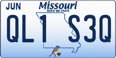 MO license plate QL1S3Q