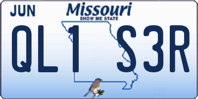 MO license plate QL1S3R