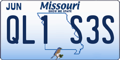 MO license plate QL1S3S