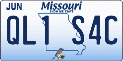 MO license plate QL1S4C