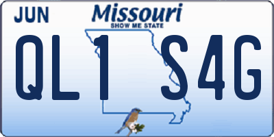 MO license plate QL1S4G