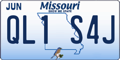 MO license plate QL1S4J