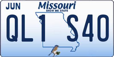 MO license plate QL1S4O