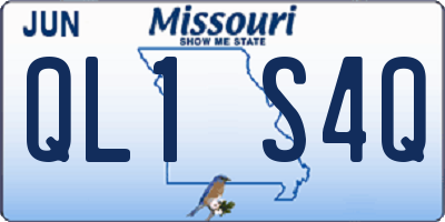 MO license plate QL1S4Q
