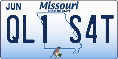 MO license plate QL1S4T