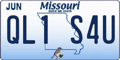MO license plate QL1S4U