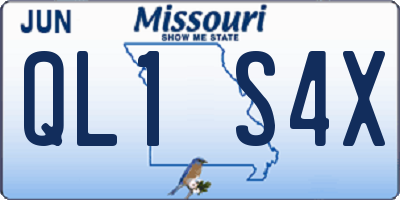 MO license plate QL1S4X