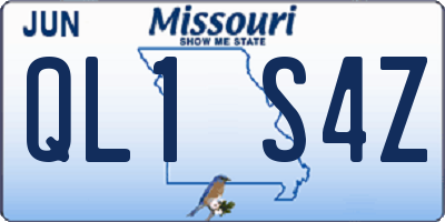 MO license plate QL1S4Z