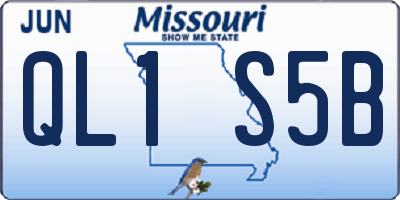 MO license plate QL1S5B
