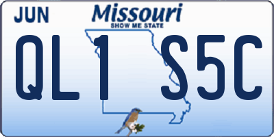 MO license plate QL1S5C