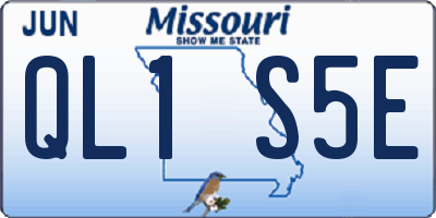 MO license plate QL1S5E