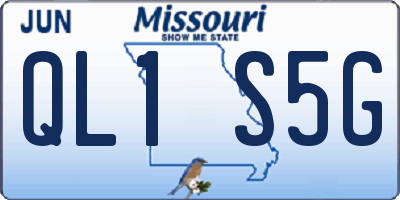 MO license plate QL1S5G
